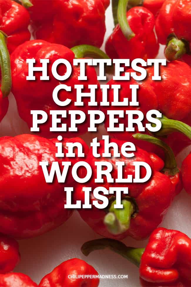 A Current List of the Hottest Chili Peppers in the World