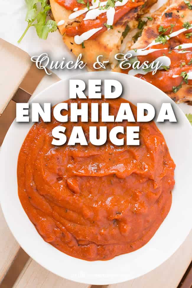 Quick and Easy Enchilada Sauce - A very flavorful quick and easy red enchilada sauce recipe that is ready in only 15 minutes. Get those enchiladas ready! #Sauce #Enchiladas #EnchiladaSauce #Spicy #QuickandEasy #Dinner