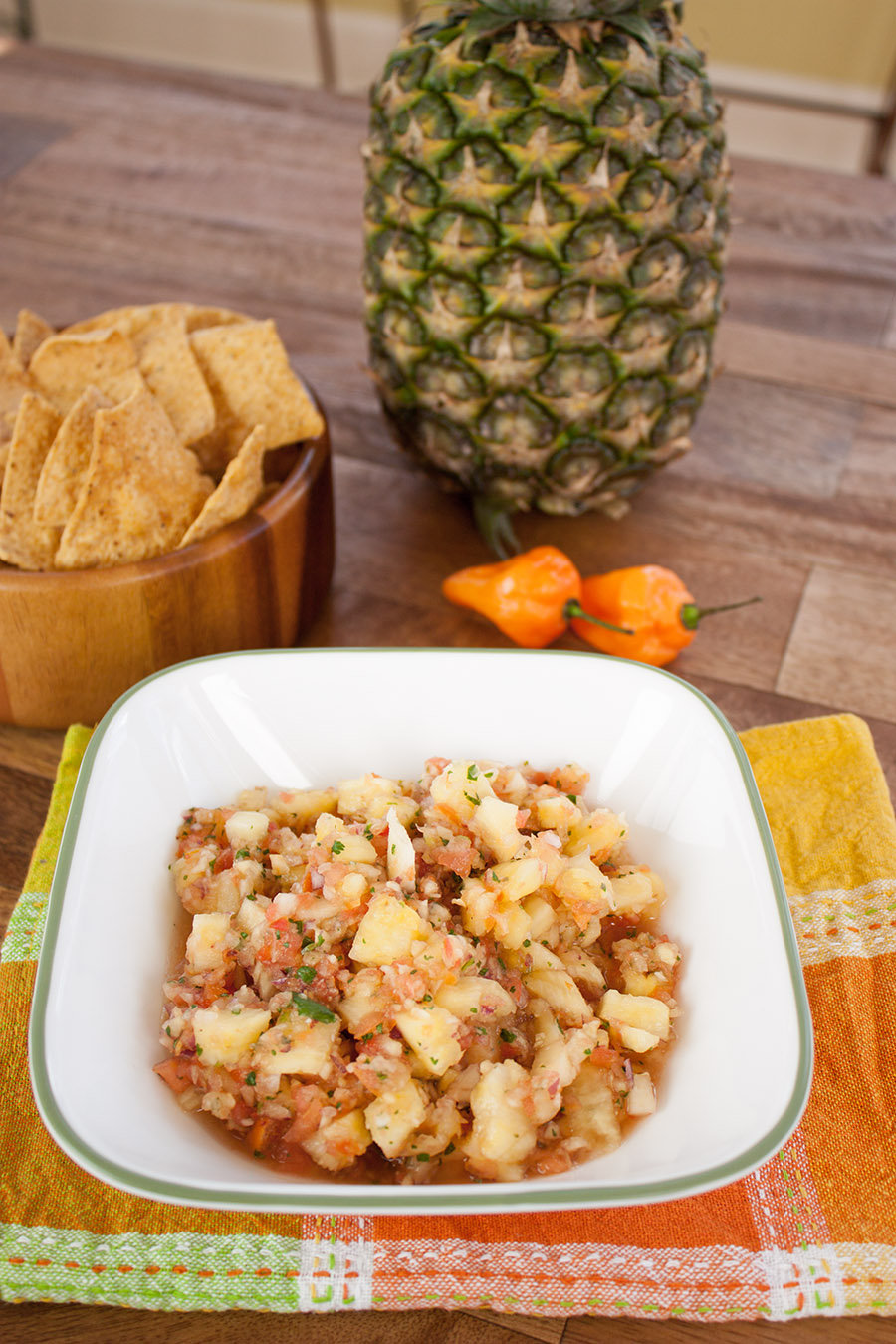 fresh pineapple-habanero salsa