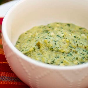 Roasted Jalapeno Pepper Sauce in a bowl.