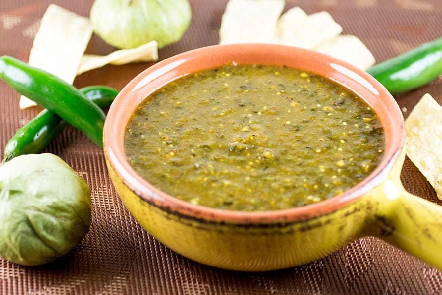 Homemade Green Enchilada Sauce with Roasted Tomatillos Recipe Chili