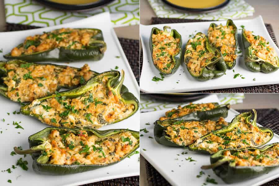 Cajun Shrimp Stuffed Poblano Peppers - the Baked Version