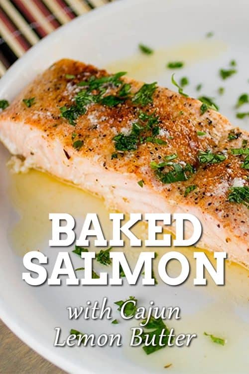 Baked Salmon with Cajun Lemon Butter - Chili Pepper Madness