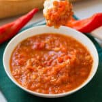 Roasted Red Pepper Dip Recipe with Garlic and Tomato