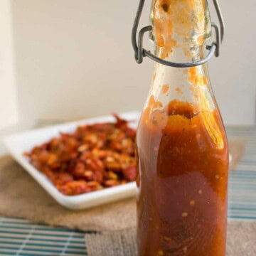 Homemade Cilantro-Habanero Hot Sauce