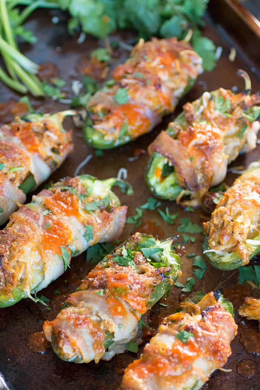 Bacon Wrapped Jalapeno Poppers with Shredded Chicken and Cheese - Recipe