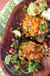 Chicken Nachos Stuffed Poblano Peppers - Recipe