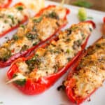 Crab Stuffed Peppers Recipe with Lemon-Basil Butter