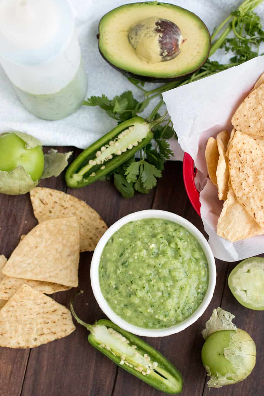 Avocado-Tomatillo Salsa Verde - Mexican Green Table Sauce - Recipe