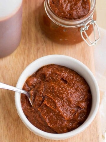 Chipotle-Bacon-Bourbon Barbecue Sauce served