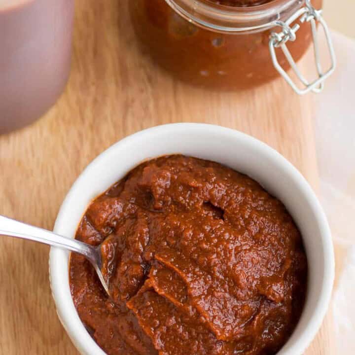 Chipotle-Bacon-Bourbon Barbecue Sauce served