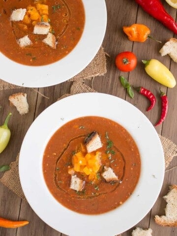 Fresh Tomato-Chili Gazpacho