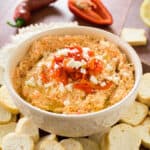 Roasted Red Pepper-Feta Cheese Dip (Htipiti) – Recipe