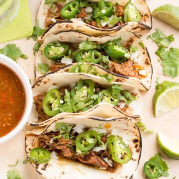 Slow Cooker Pork Carnitas (Crispy Mexican Pulled Pork Tacos).