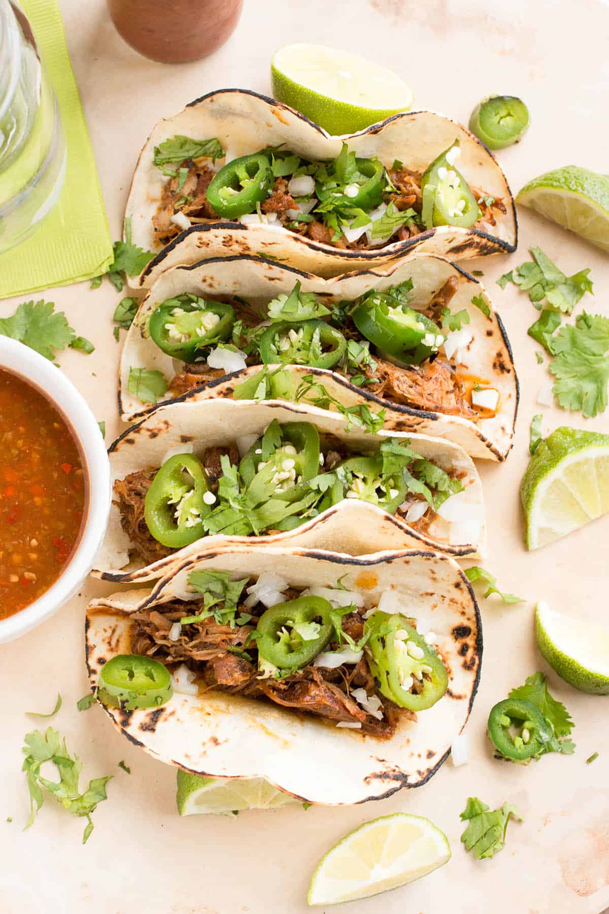 Slow Cooker Pork Carnitas (Crispy Mexican Pulled Pork Tacos).