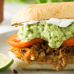 Pulled Pork Mexican Torta Sandwich Recipe