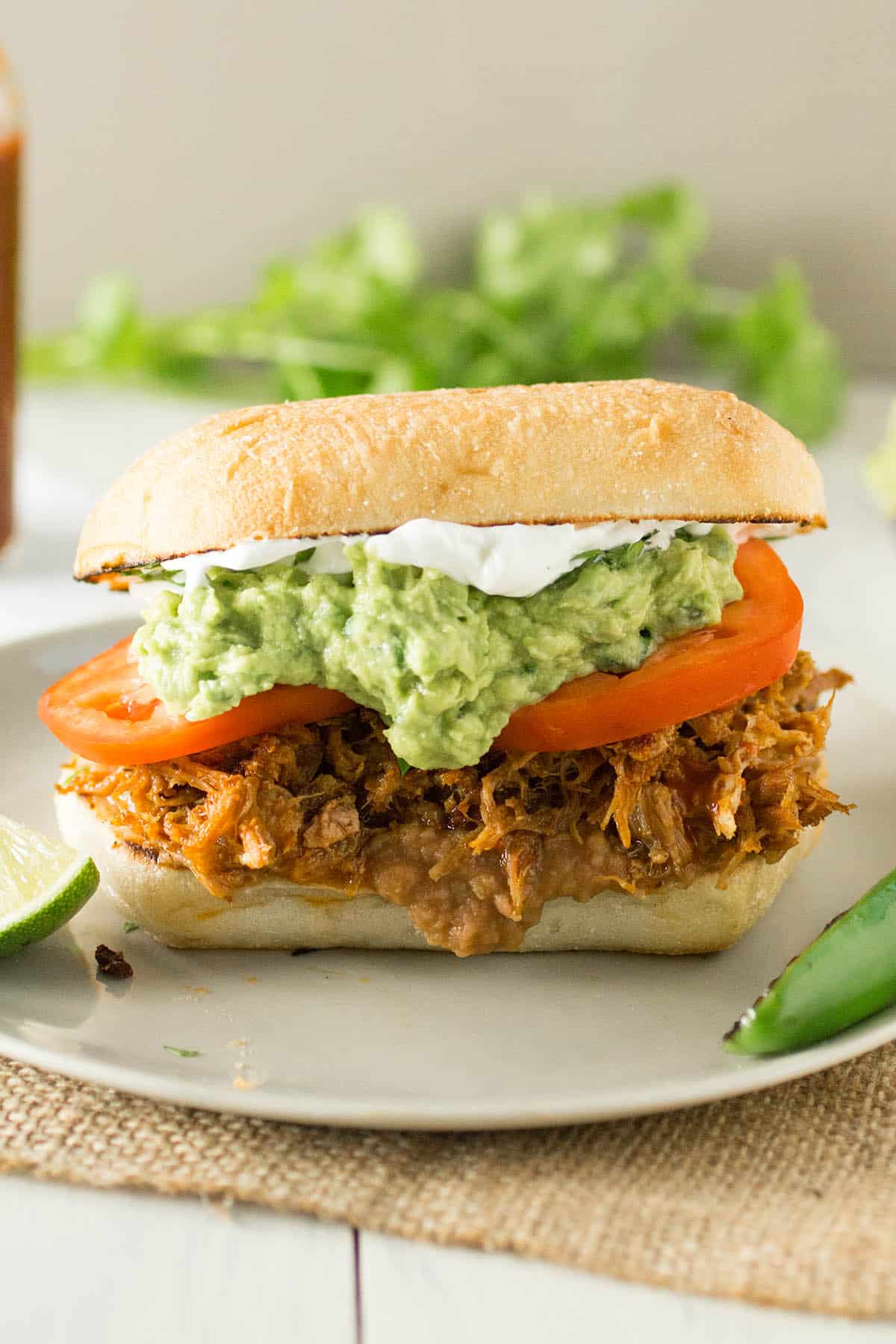 Pulled Pork Mexican Torta Sandwich Recipe