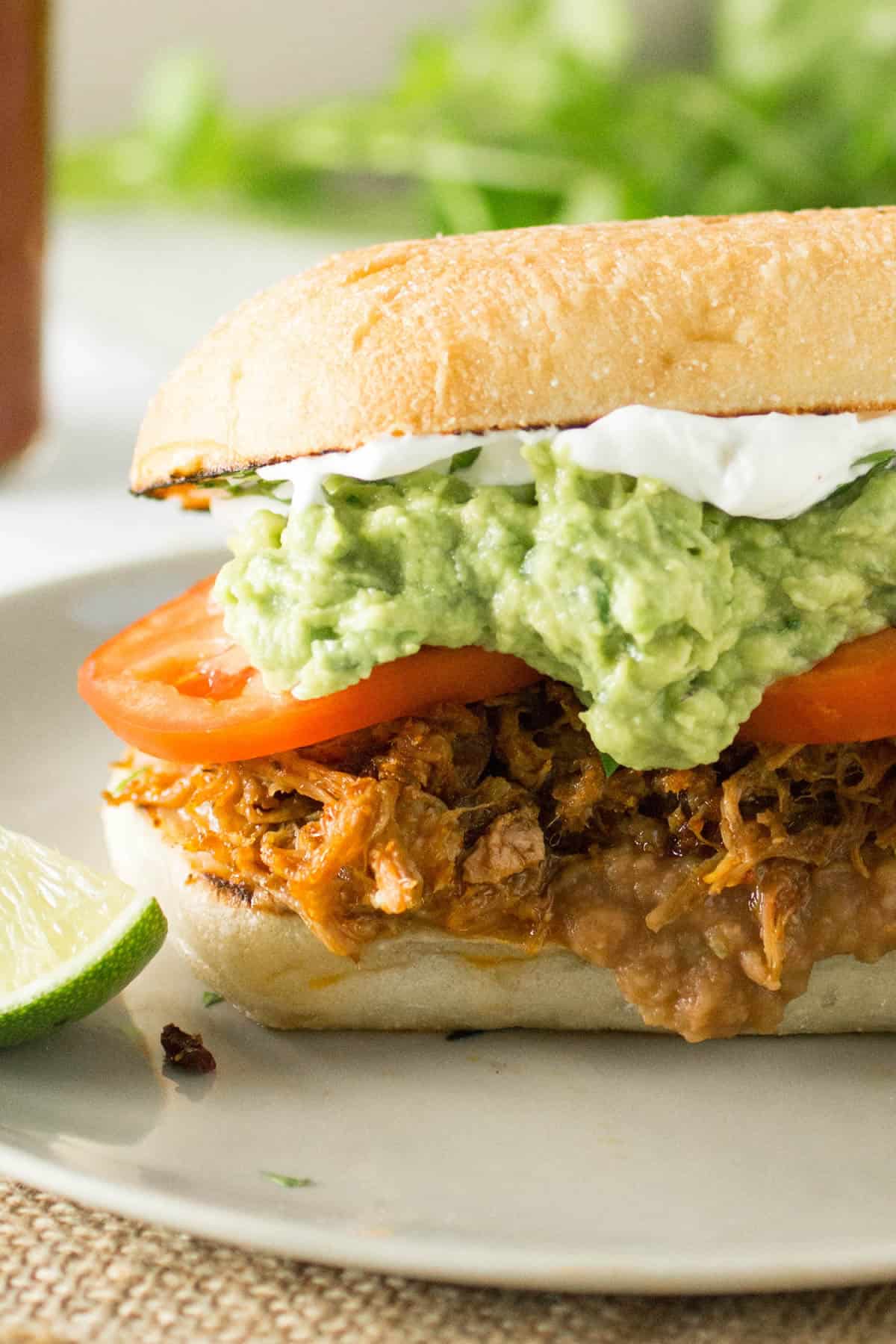 Pulled Pork Mexican Torta Sandwich Recipe