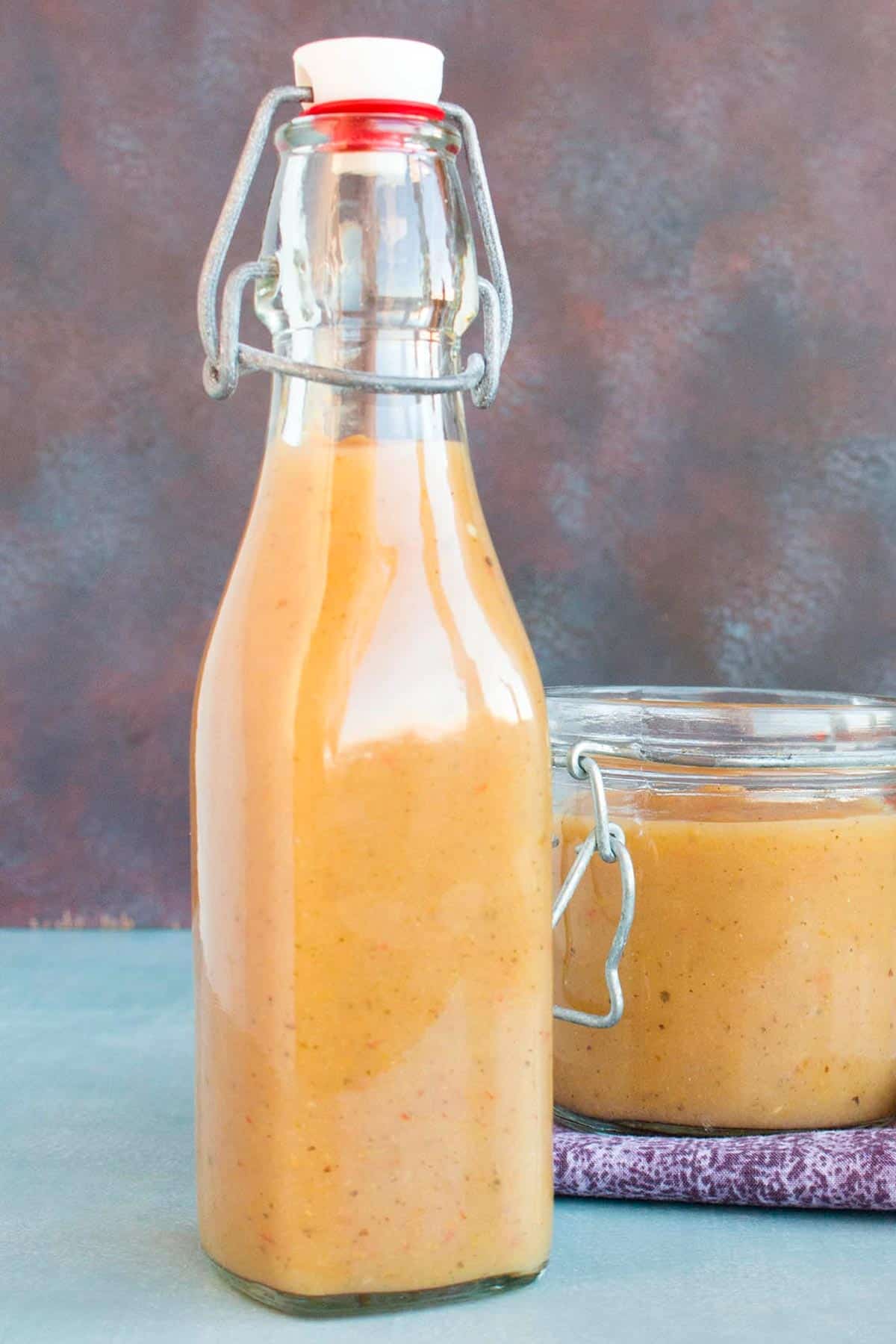 Sweet Ghost Pepper-Pineapple-Pear Hot Sauce Served