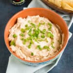 Spicy beer dip served in a bowl.