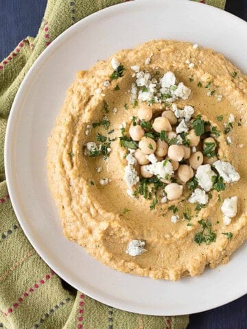 Fiery Buffalo-Blue Cheese Hummus – Recipe