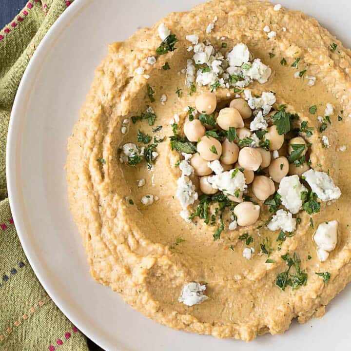 Fiery Buffalo-Blue Cheese Hummus – Recipe