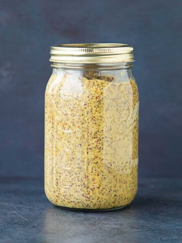 Roasted Hatch Chile-Beer Mustard in a jar