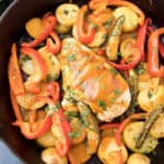 One-Pan Baked Chicken and Peppers with South Carolina BBQ Sauce