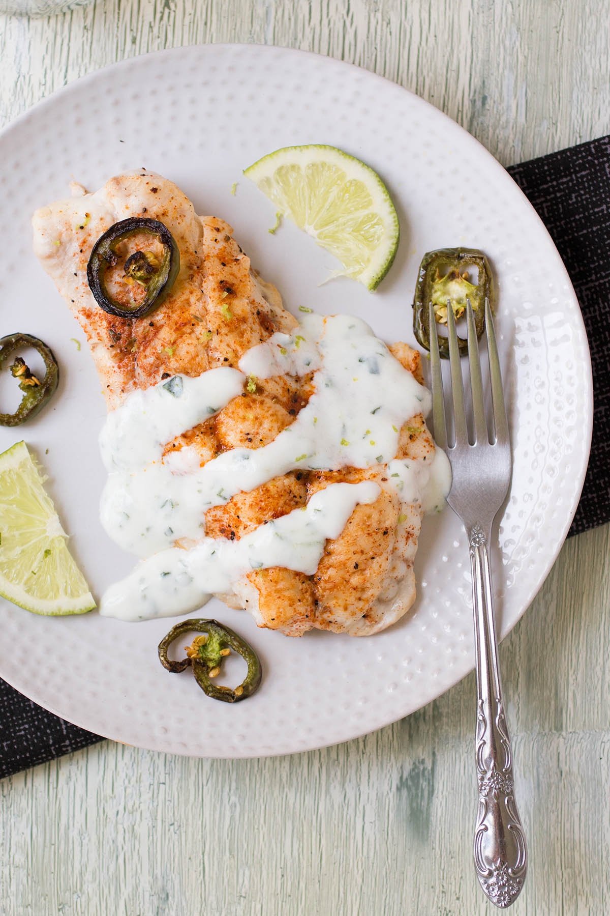 Blackened Sheepshead With Basil Lime