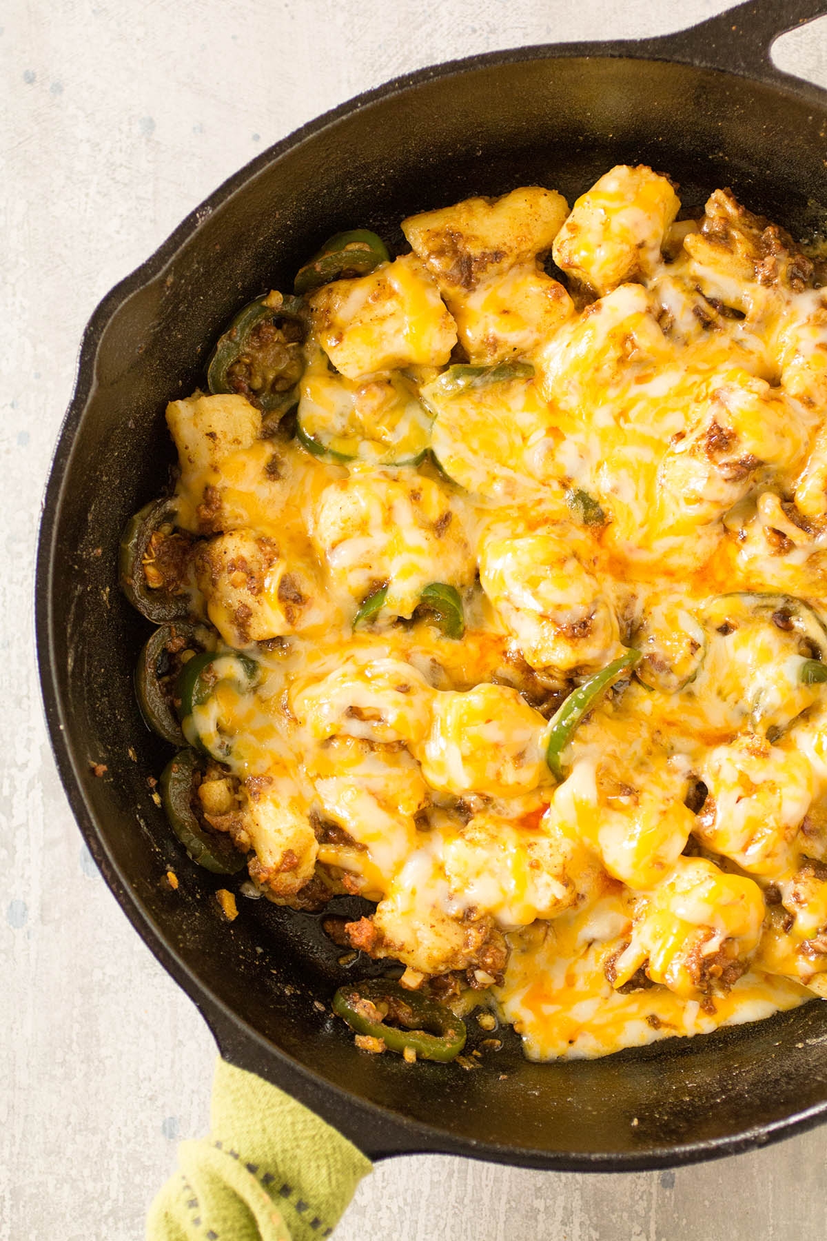 extra cheesy gnocchi nachos