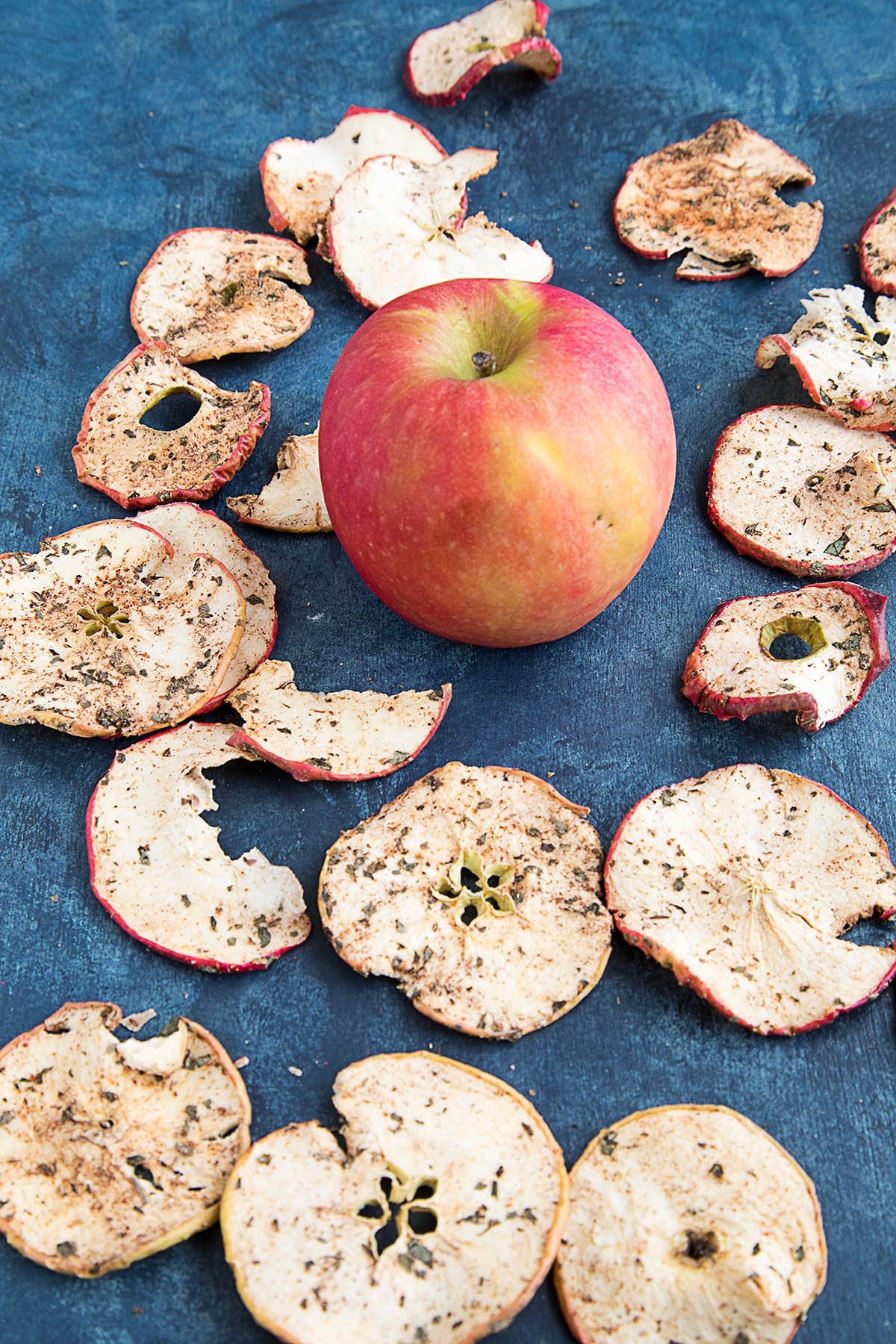 Spiced dried apple chips