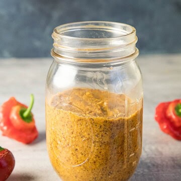 Homemade Chipotle Honey Mustard served in a jar