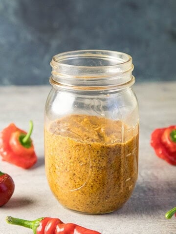 Homemade Chipotle Honey Mustard served in a jar