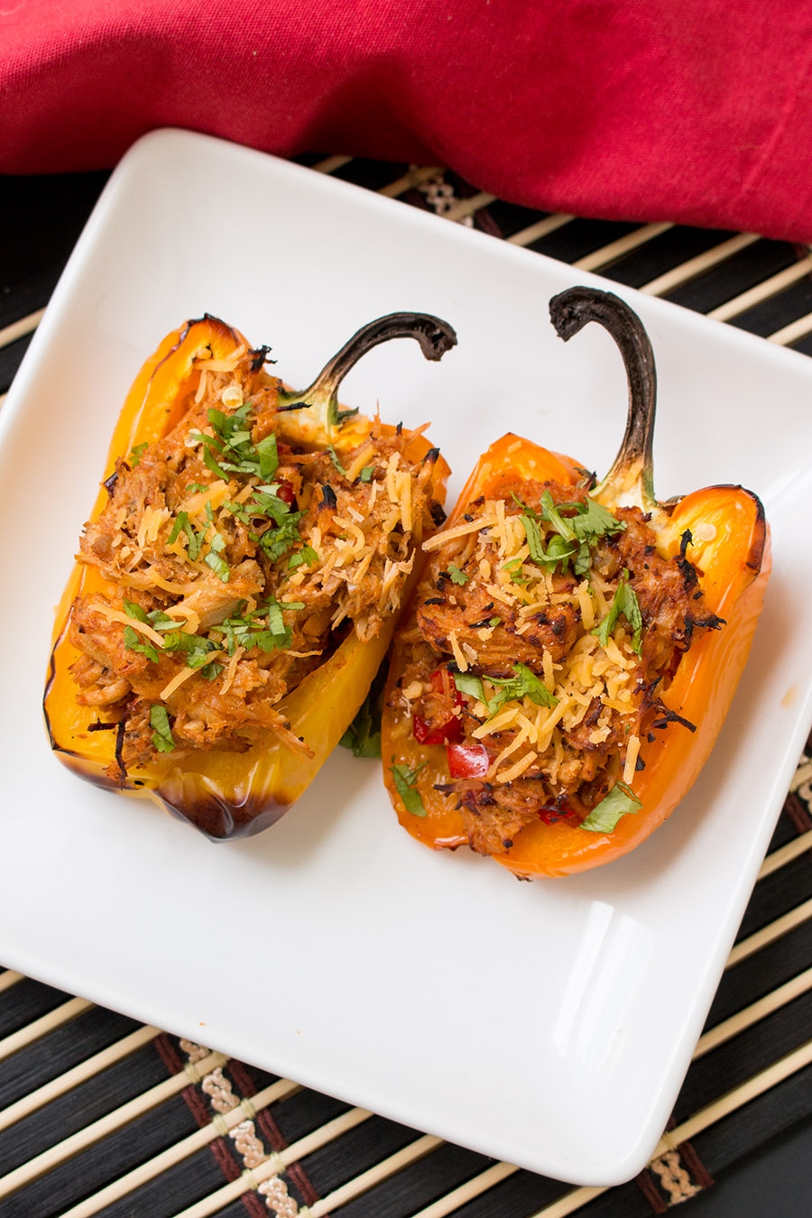 chicken taco stuffed peppers