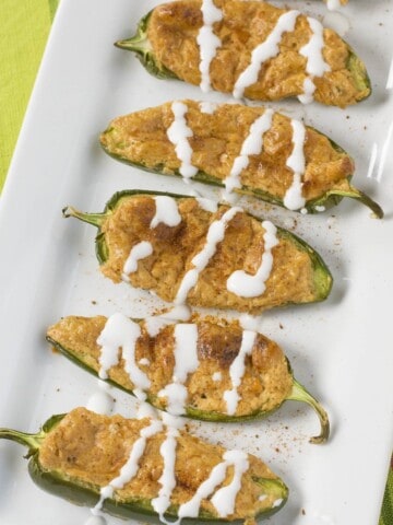 Beer Cheese Jalapeno Poppers Served