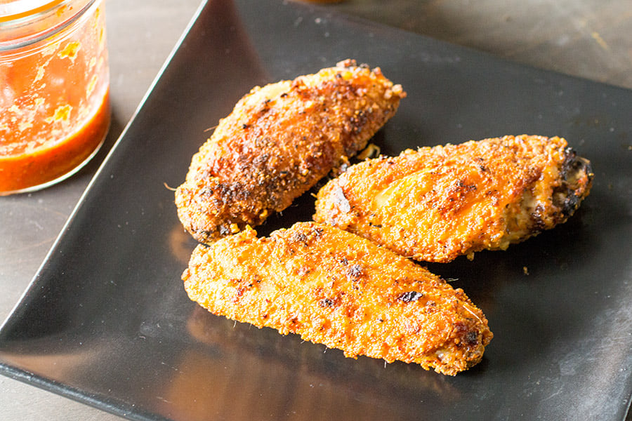 Three 5-Alarm Superhot Chicken Wings.