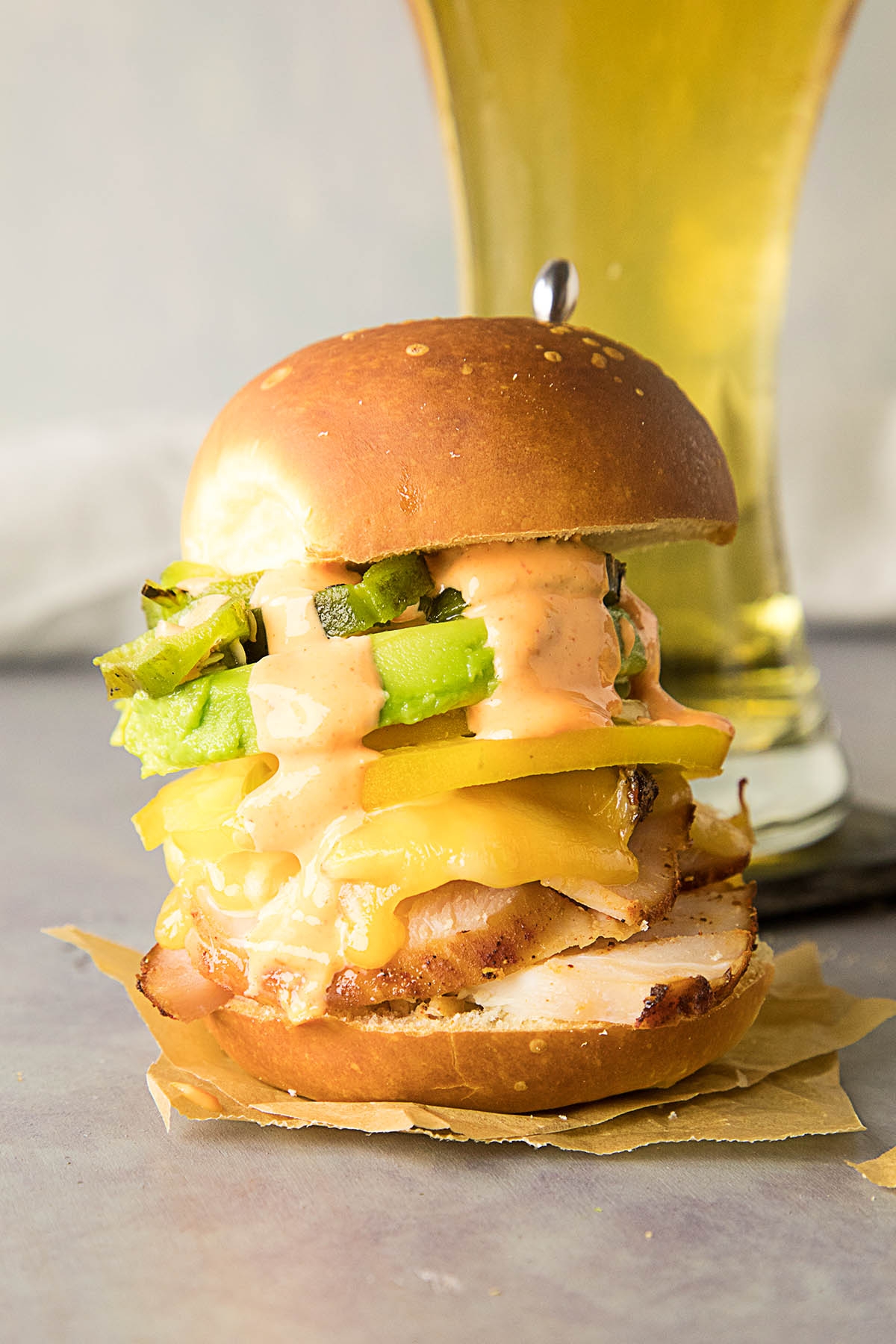 smoked turkey sliders with sriracha mayo