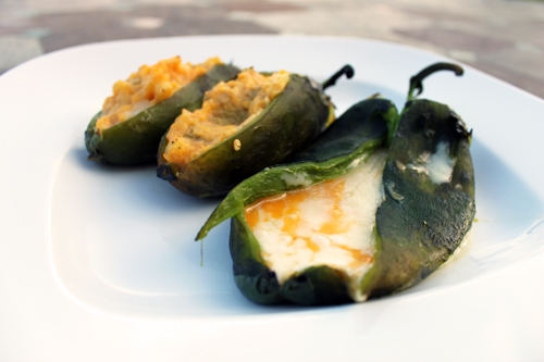 grilled cheese stuffed poblano peppers