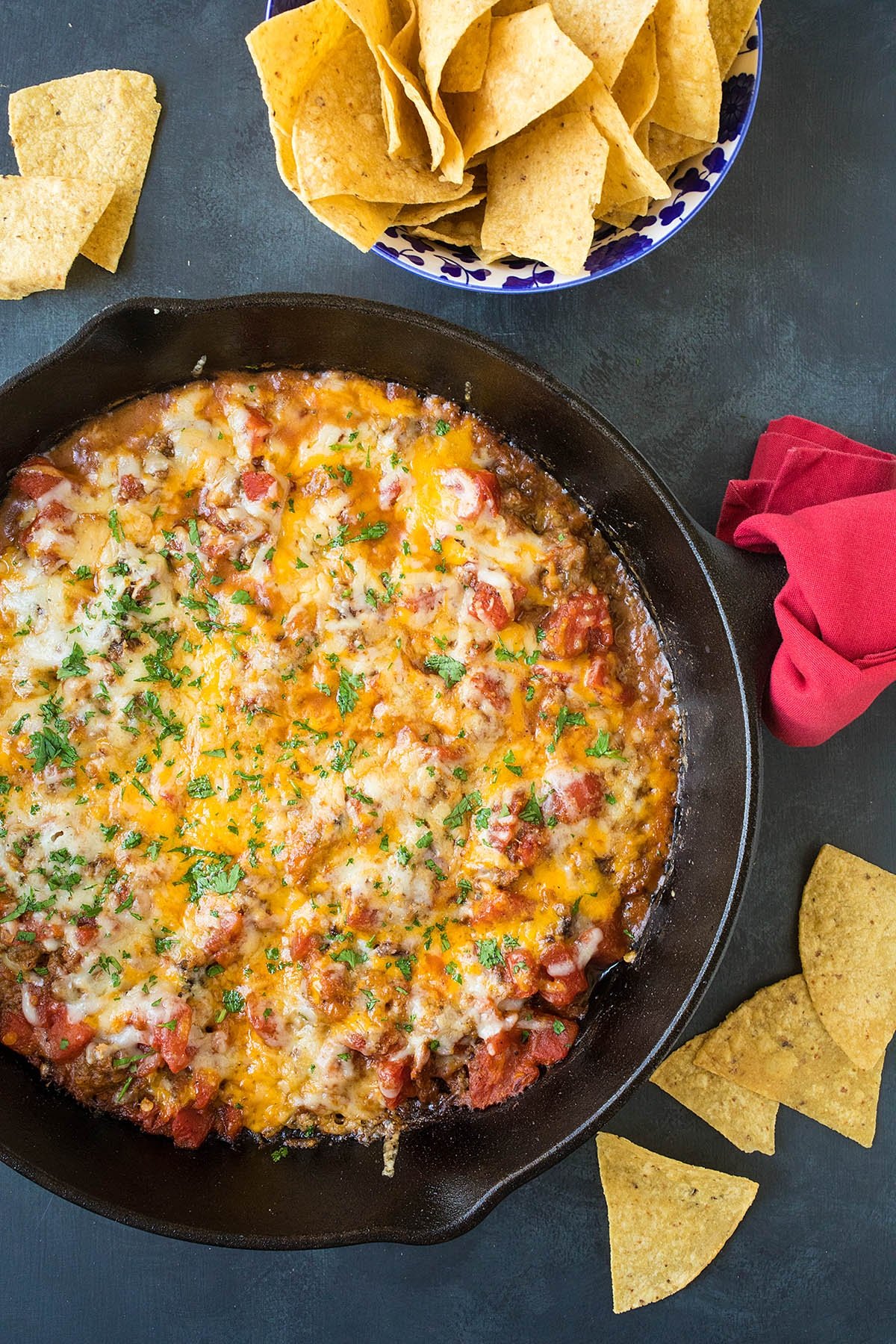 one-pan hatch chili-cheese dip