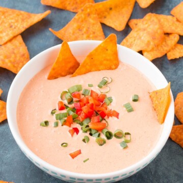 Spicy Cajun Dip served with chips