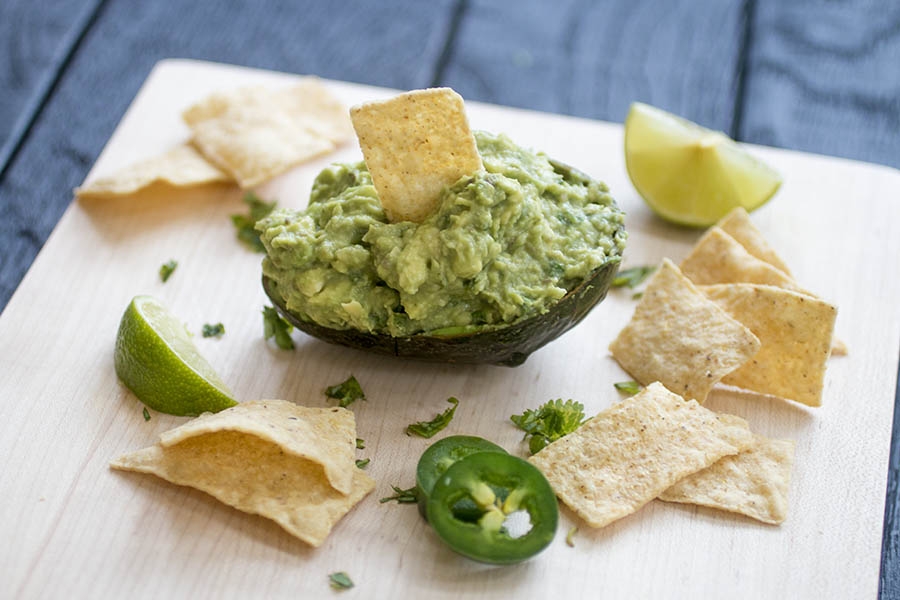 Guacamole with chips