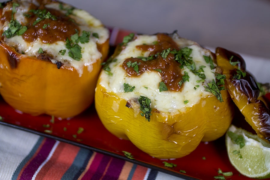 taco style stuffed bell peppers