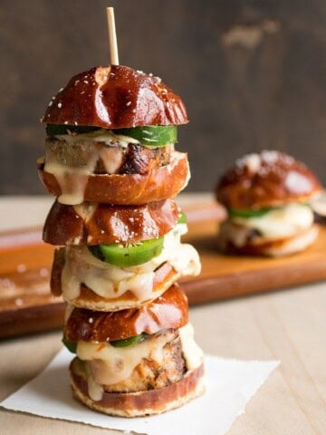 Pork Sliders with Creamy Honey-Mustard served at home