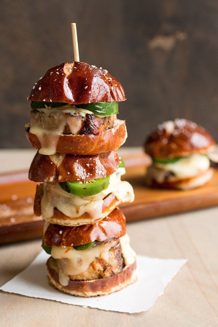Pork Sliders with Creamy Honey-Mustard served at home