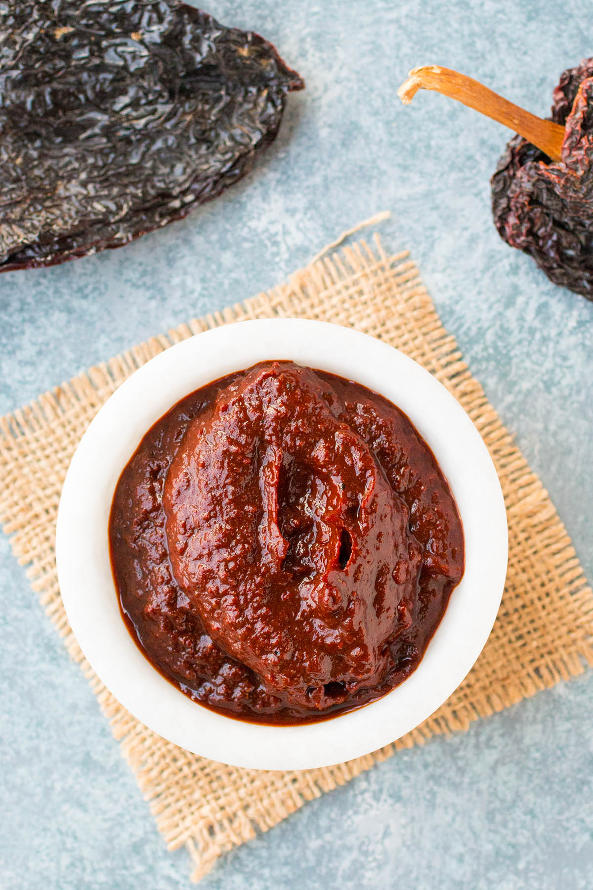 Ancho Chili Sauce in a Bowl