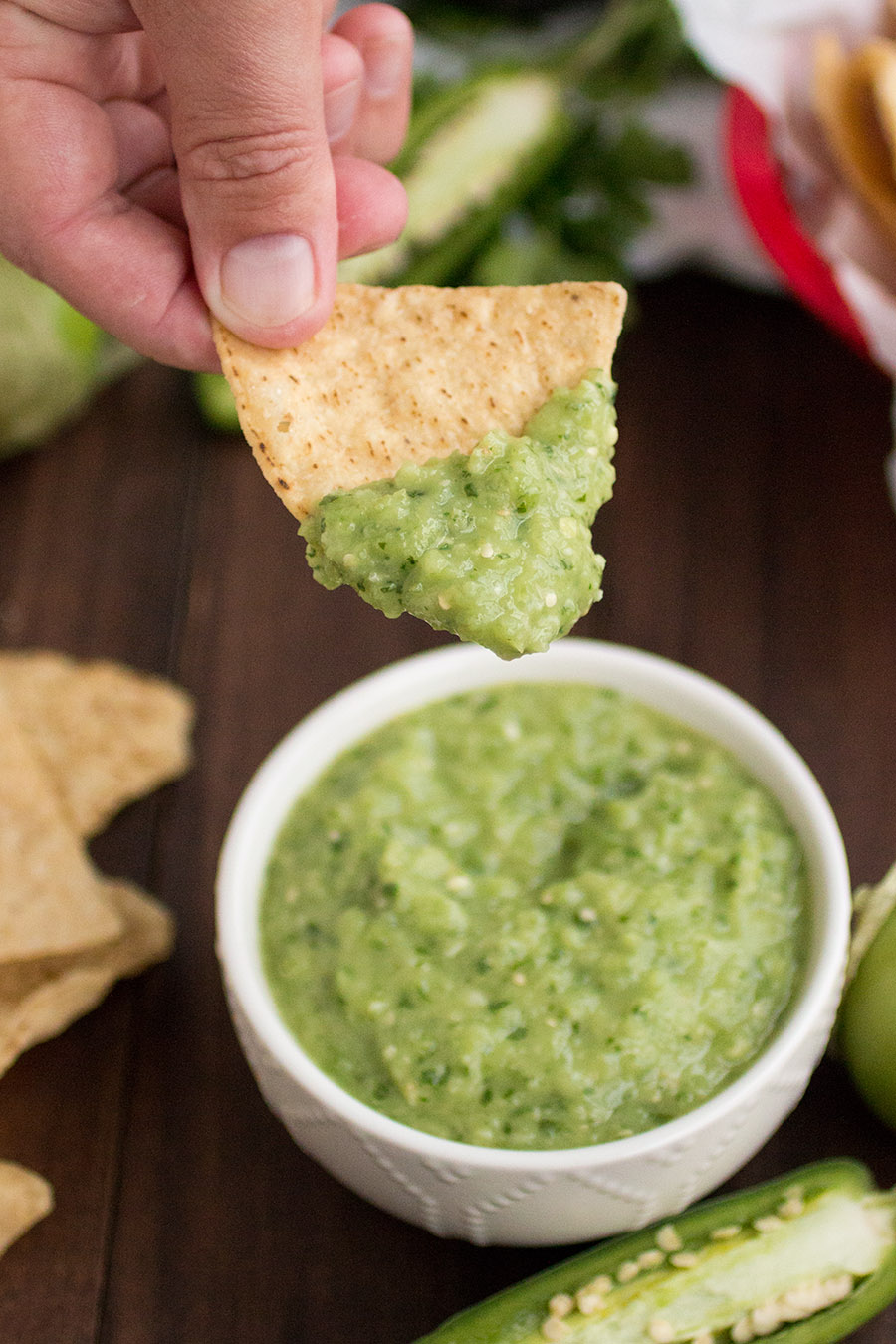 Avocado-Tomatillo Salsa Verde - Mexican Green Table Sauce - Recipe