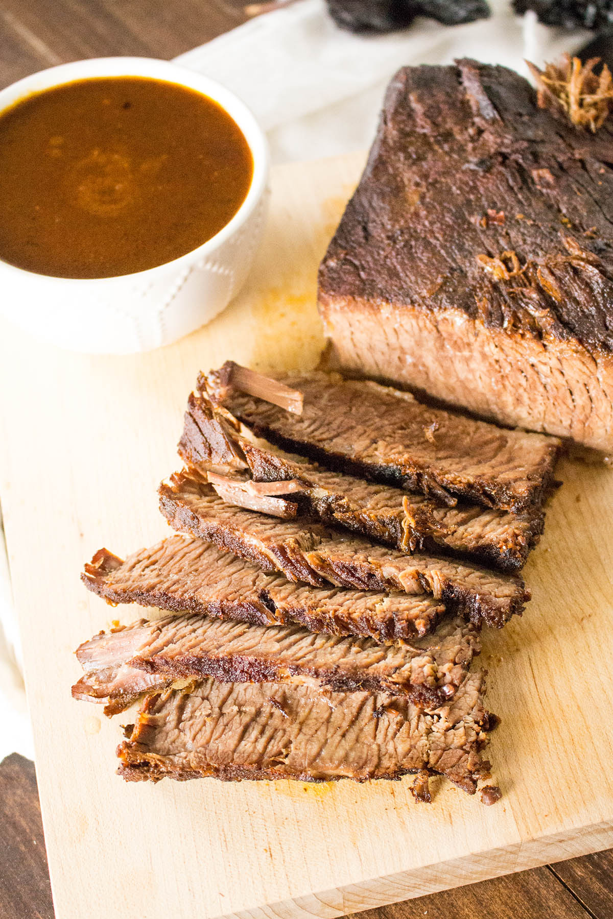 Braised Brisket with Ancho Gravy served for dinner.