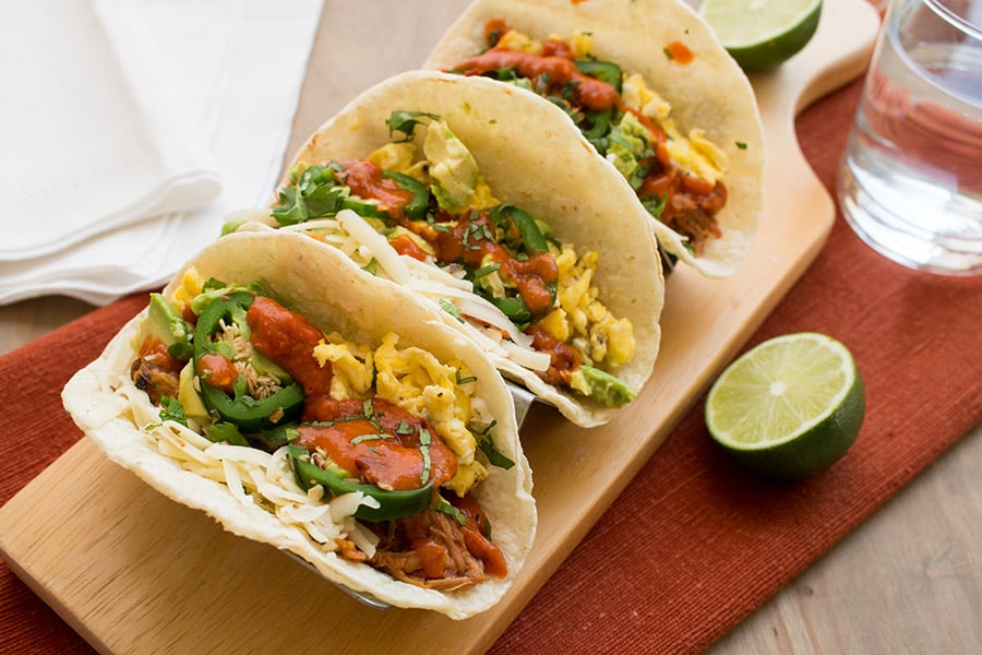 Breakfast Pulled Pork Tacos – Recipe