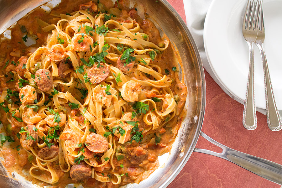 Cajun Shrimp And Sausage Pasta Recipe - Bios Pics