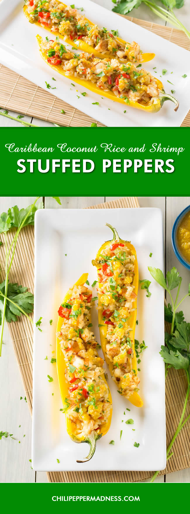 Caribbean Coconut Rice and Shrimp Stuffed Peppers - Recipe